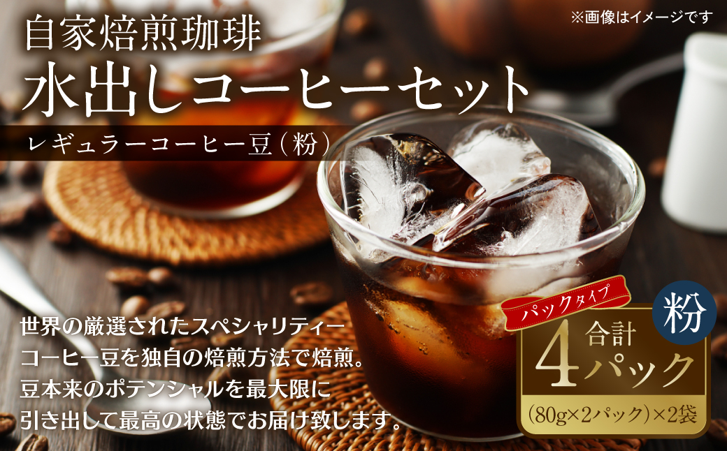 自家焙煎珈琲 水出しアイスコーヒーパック 合計320g 珈琲 コーヒー 豆 粉 癒し コールドブリュー 水出しコーヒー