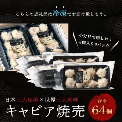 ふるさと納税 椎葉村 【日本三大秘境×世界三大珍味】平家キャビアが焼売に!!キャビア焼売 8個入り×8パック 合計64個 |  | 02
