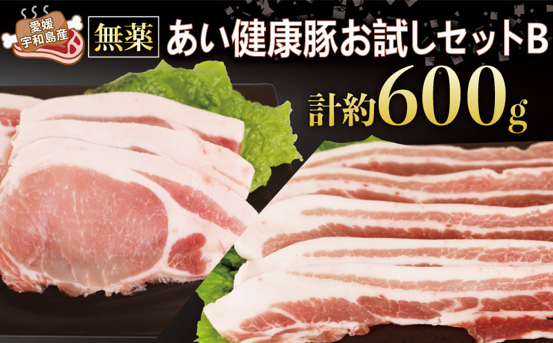 
無薬 豚肉 お試し セット B 計600g バラ 上 厚切り 300g 厚切り ロース 300g あい健康豚 niku 豚 ぶた ぶたにく バラ肉 ブランド豚 真空パック お肉 肉 ステーキ しゃぶしゃぶ 豚しゃぶ 焼き肉 焼肉 冷凍 国産 愛媛 宇和島 E012-154002
