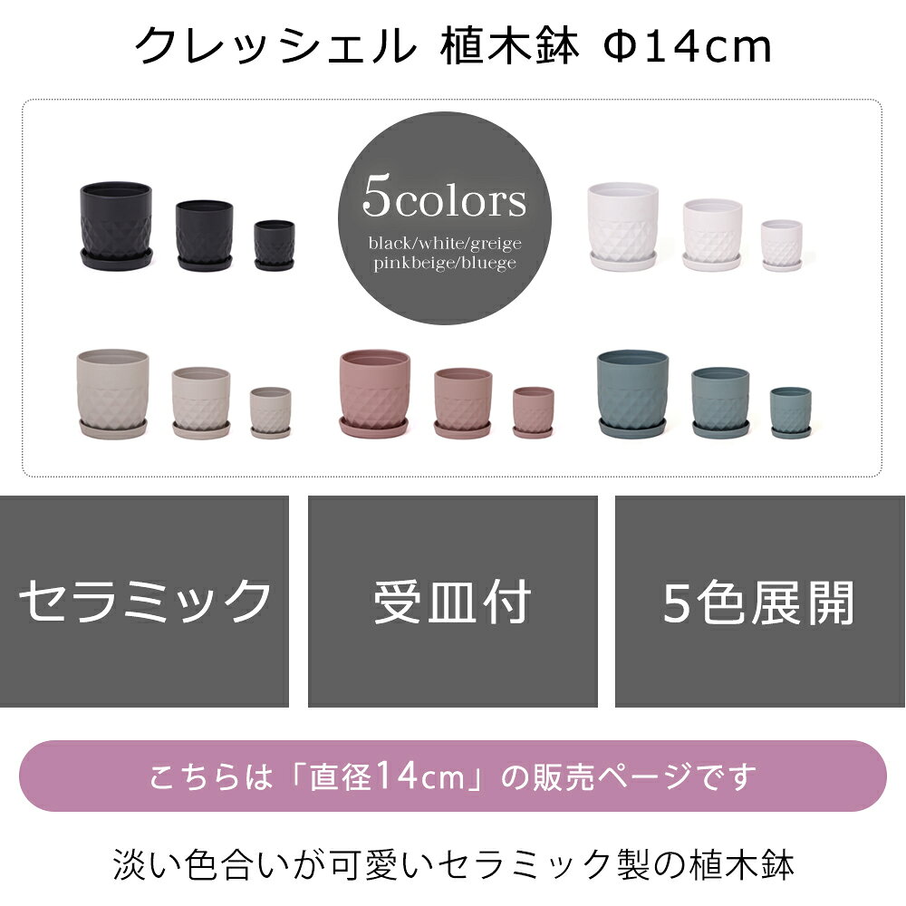 【ふるさと納税】植木鉢Φ14 crescere クレッシェル