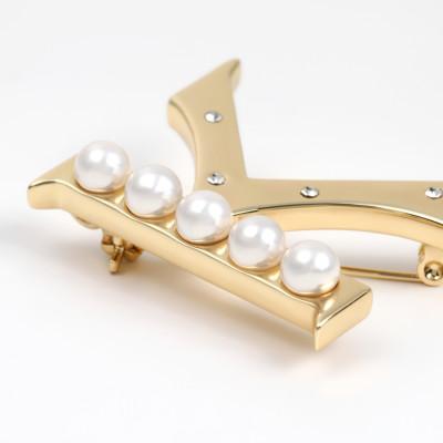 ふるさと納税 和泉市 【RoseYumiRose】イニシャルパールブローチペンダント『K』 |  | 02