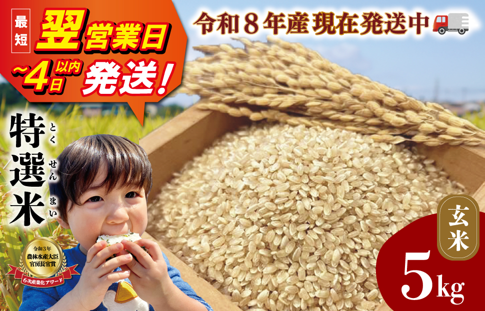 令和8年産 (有)松幸農産 特選米 玄米 5kg セット コシヒカリ お米 おこめ 三重県産 5kg×1袋 玄米 小分け 冷めてもおいしい ふるさと納税 ふるさと 米 コメ こめ ギフト プレゼント 人気 お取り寄せ 三重米 新米 MK35