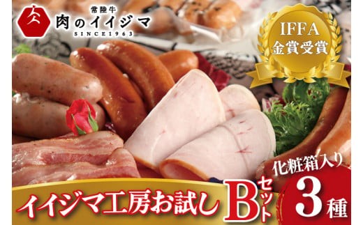 
            ＼最短翌日〜5営業日以内発送／ 母の日 食べ物 ハム ソーセージ 詰め合わせ IFFA金賞イイジマ工房お試しBセット 9000円 ウインナー ベーコン ローズポーク シャルキュトリー 茨城県 水戸市 ギフト対応【肉のイイジマ】（DU-93）
          