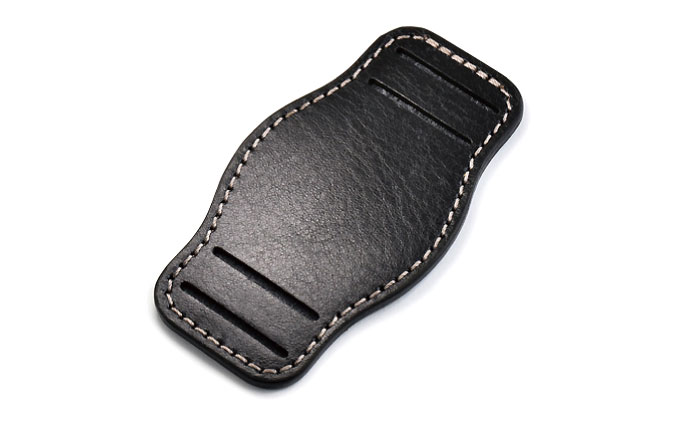 腕時計用レザーベース＜時計ベルト幅22mm用＞ ビンテージブラック ファッション小物 アクセサリー ブレスレット