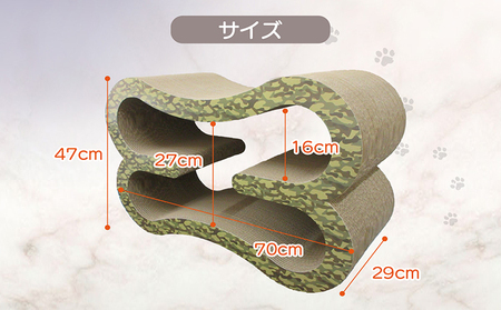 猫の爪とぎ　2段ベッド（カラー：ピンク）