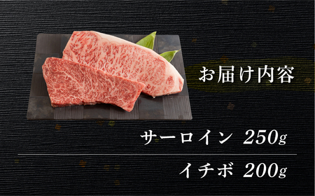 菊の井 飛騨牛ステーキ2種セット（サーロイン 250g、イチボ 200g）ステーキ 各1枚 飛騨 牛 ブランド牛 ギフト 贈答 食べ比べ 赤身 霜降り【冷凍】【70-58】