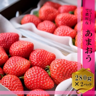 【ふるさと納税】いちご 2パック (280g×2) あまおう いちごの王様 苺 イチゴ 果物 くだもの フルーツ 旬のフルーツ 季節のフルーツ 旬の果物 季節の果物 福岡 福岡県 小郡市 ※配送不可：沖縄、離島　お届け：2025年12月上旬～2026年5月下旬まで