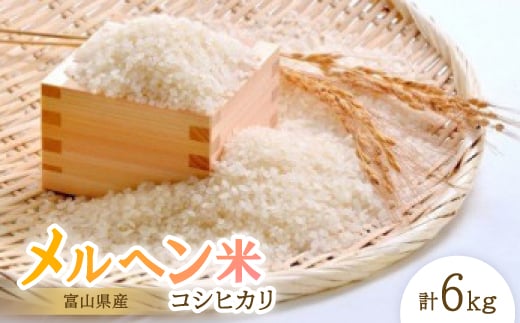 
            富山県産メルヘン米コシヒカリ6kg(精米/3kg×2袋)【1291659】
          