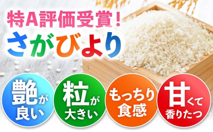 特A獲得！さがびより白米6kg (3kg×2袋)