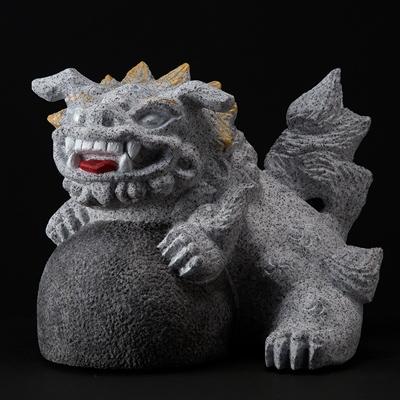 ふるさと納税 高松市 [庵治 石獅子] 狛サー 1体(作:平田 正明)【庵治石産地の職人彫りおろしの一点物】