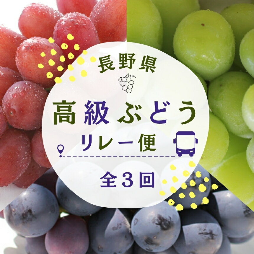 【ふるさと納税】【定期便3回】長野県産 高級 ぶどう リレー便 ( 3ヶ月 )| 果物 リレー くだもの フルーツ ぶどう 旬 産地直送 定期便 長野県 飯田市 信州