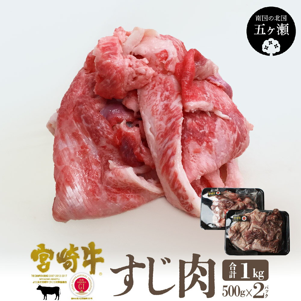 【ふるさと納税】 宮崎牛 すじ 1kg 牛肉 牛 国産 ブランド 牛 スジ 煮込み カレー ライス 宮崎 五ヶ瀬町 送料無料