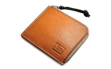 VanNuys 薄型　L型ファスナーウォレット ファッション小物 財布 普段使い キャメル ブラック 黒 日本製 シュリンクレザー  ビンテージキャメル