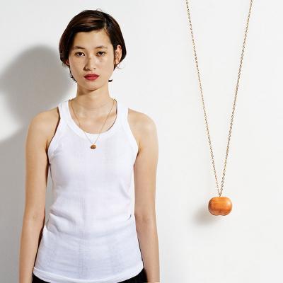 ふるさと納税 弘前市 ネックレス「一粒の小さなりんご」(Long)|24_kms-190101 |  | 03