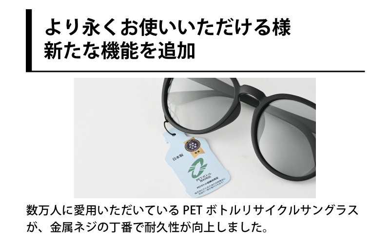 PETリサイクルサングラス　偏光調光レンズ仕様 G001