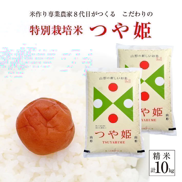 
                  【令和8年産 新米予約】［精米］特別栽培米 つや姫　10kg(5kg×2袋)「農家直送」 KA SD0257
                