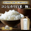 【ふるさと納税】（先行予約）【太陽と大地】八重原産コシヒカリ白米「極」（栽培期間中農薬化学肥料不使用）4kg 長野県 東御市 太陽と大地 コシヒカリ 減農薬 減化学肥料 白米 精米 八重原米 農薬不使用 化学肥料不使用