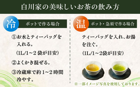 ティーバッグ2種セット 計2袋 / お茶 日本茶 嬉野茶 緑茶 ほうじ茶 / 佐賀県 / 白川製茶園[41AIAB021]