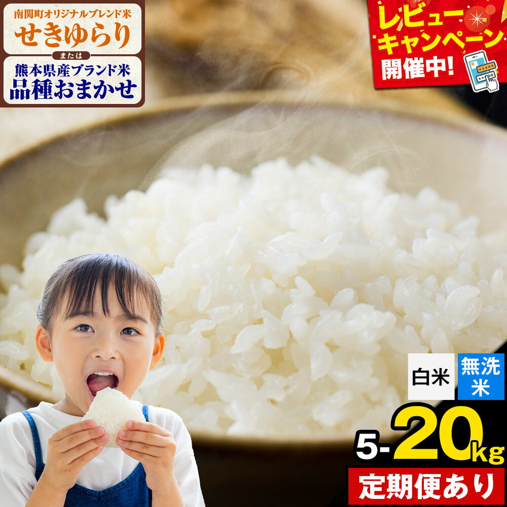 【ふるさと納税】米 無洗米 も選べる ひのひかり にこまる くまさんの輝き 南関町 オリジナルブレンド米 せきゆらり 5kg 10kg 20kg《出荷時期をお選びください》熊本県産 無洗米 白米 精米 米 こめ コメ 食べ比べ スーパーセール お買い物マラソン