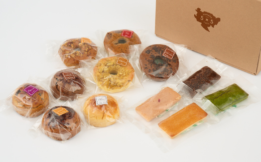 【米粉スイーツ専門店】焼き菓子12個セット(ドーナツ / スコーン / フィナンシェ)【グルテンフリー 小麦粉不使用 焼菓子 贈り物 お歳暮 お中元 お祝 スイーツ デザート ギフト】(H053322