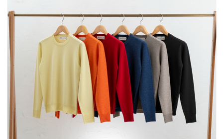 ラウンドネックプルオーバー度詰（レッド）女性用:S(36)≪白田のカシミヤ≫ sr00021-r-w-s