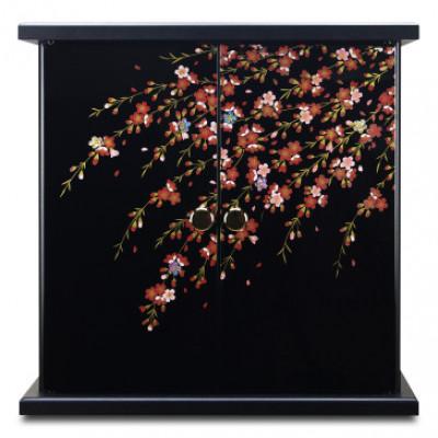 ふるさと納税 かつらぎ町 紀州塗り ミニ仏壇 雅 大 しだれ桜 美しく描かれた蒔絵の世界。職人が創る雅なコンパクト仏壇