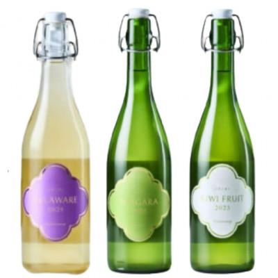 ふるさと納税 甲州市 フジクレール クラノオト デラウェア・ナイアガラ・キウイフルーツ 3本セット　C-1681