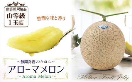 【通年出荷】アローマメロン(山等級) 1玉入【品格溢れる贈答級品】 6239