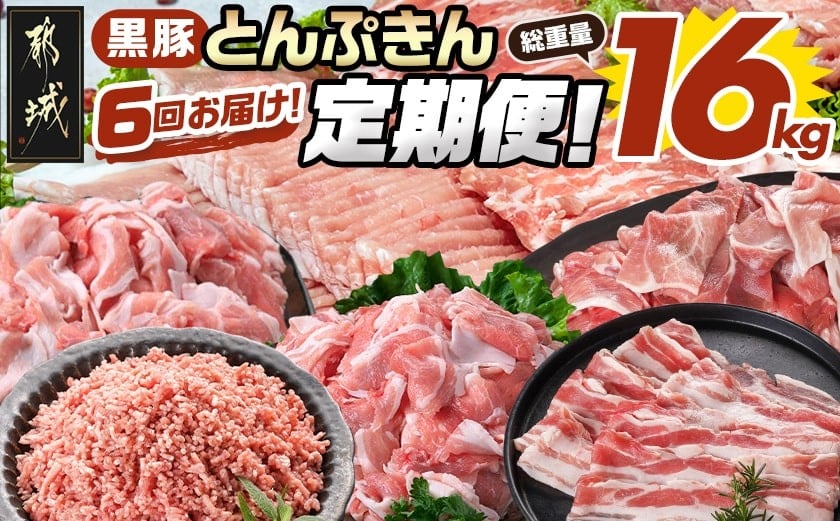
            【6回お届け!】「黒豚とんぷきん」定期便≪総重量16kg≫_T90-6-5901_(都城市) 都城産 黒豚とんぷきん しゃぶしゃぶ2kgセット/小間切れ3kg/大盛3kgセット 6ヵ月定期便
          