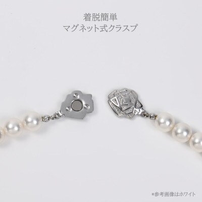 【RoseYumiRose】9mm＆10mmパール2点セット(ネックレス/イヤリング)グレー【配送不可地域：沖縄県】