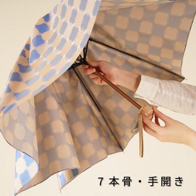ふるさと納税 都留市 婦人折傘　ノルディック ドットコラージュ(ブルー)槙田商店の傘職人が作るおしゃれなレディース傘 |  | 02