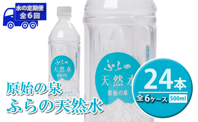 ≪6ヶ月定期便≫ふらの天然水【原始の泉】500ml×24本入  (水 新鮮 便利 天然 ペットボトル 北海道 送料無料 道産 富良野市 ふらの)