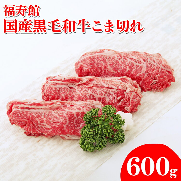【ふるさと納税】福寿館 国産黒毛和牛 こま切れ 600g