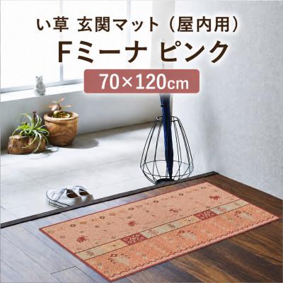 ふるさと納税 柳川市 い草 玄関マット(屋内用)Fミーナ ピンク 70×120cm(柳川市)