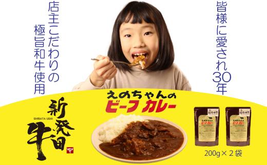 ビーフカレー 200g×2袋 カレー 牛肉 にいがた和牛 ブランド牛 黒毛和牛 お試し レトルト 簡単 防災 非常食 常備 備蓄食 災害 贈答 セット えのちゃんのビーフカレー ロングセラー アルビレックス アルビレックス新潟 えのもとミート