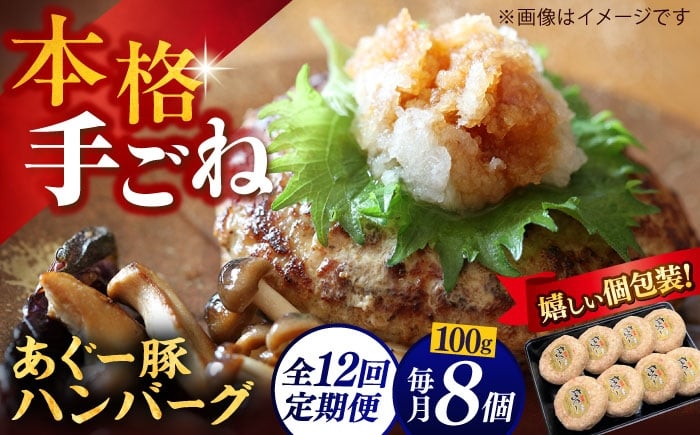 
                  ハンバーグ あぐー豚100% 800g (100g×8個) 【全12回定期便】 個包装 沖縄県産あぐー豚100% 手ごね ハンバーグ 8個 はんばーぐ 定期便 あぐー豚 ハンバーグ 冷凍 小分け ハンバーグ 定期便 はんばーぐ あぐー豚ハンバーグ ギフト お取り寄せ 沖縄市 / お肉屋本店 [BCAZ011]
                
