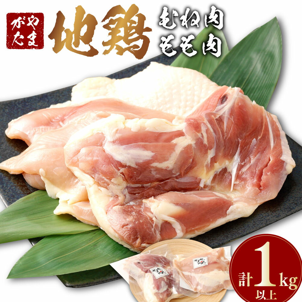 【ふるさと納税】やまがた地鶏 (むね肉、もも肉) 合計1kg以上 国産 鶏肉 山形県