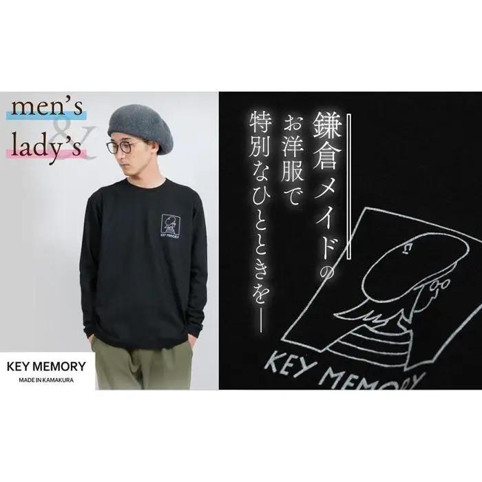 《3》【KEYMEMORY　鎌倉】ウィンドーイラストロングTシャツ　BLACK