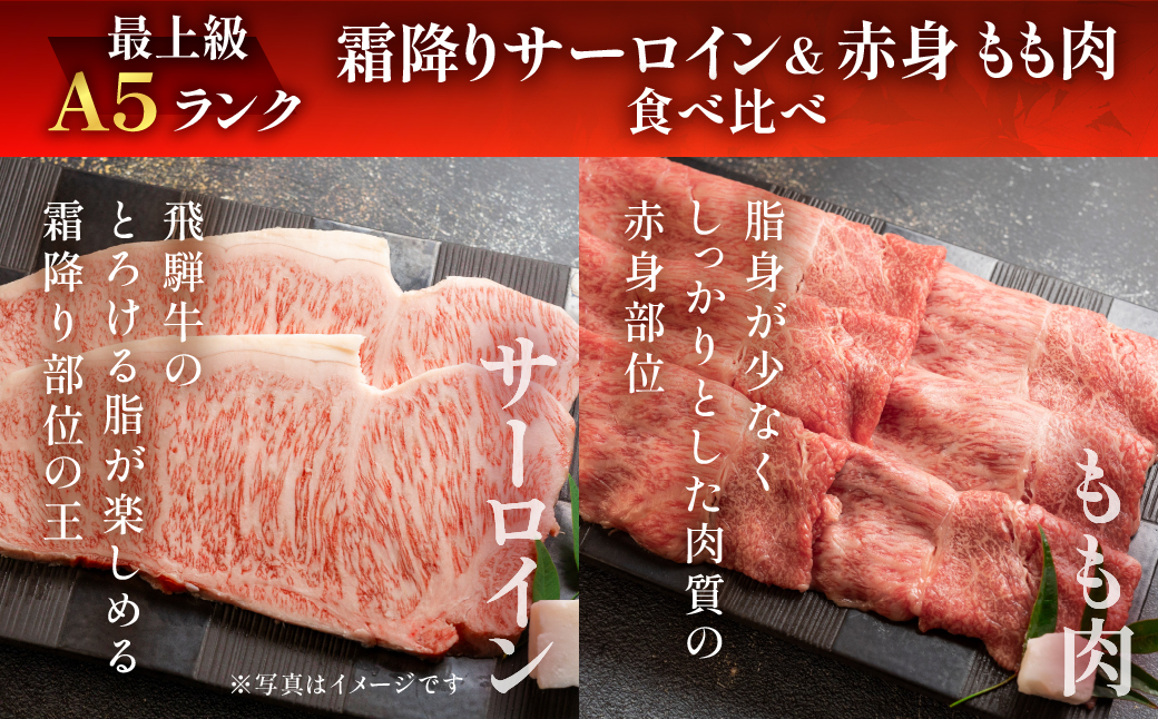 【冷凍】飛騨牛サーロイン・ももすき焼きセット 各450g  牛肉 【11-29】