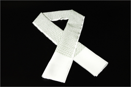 【和装小物】刺繍半衿(半襟) グリーン 和装小物