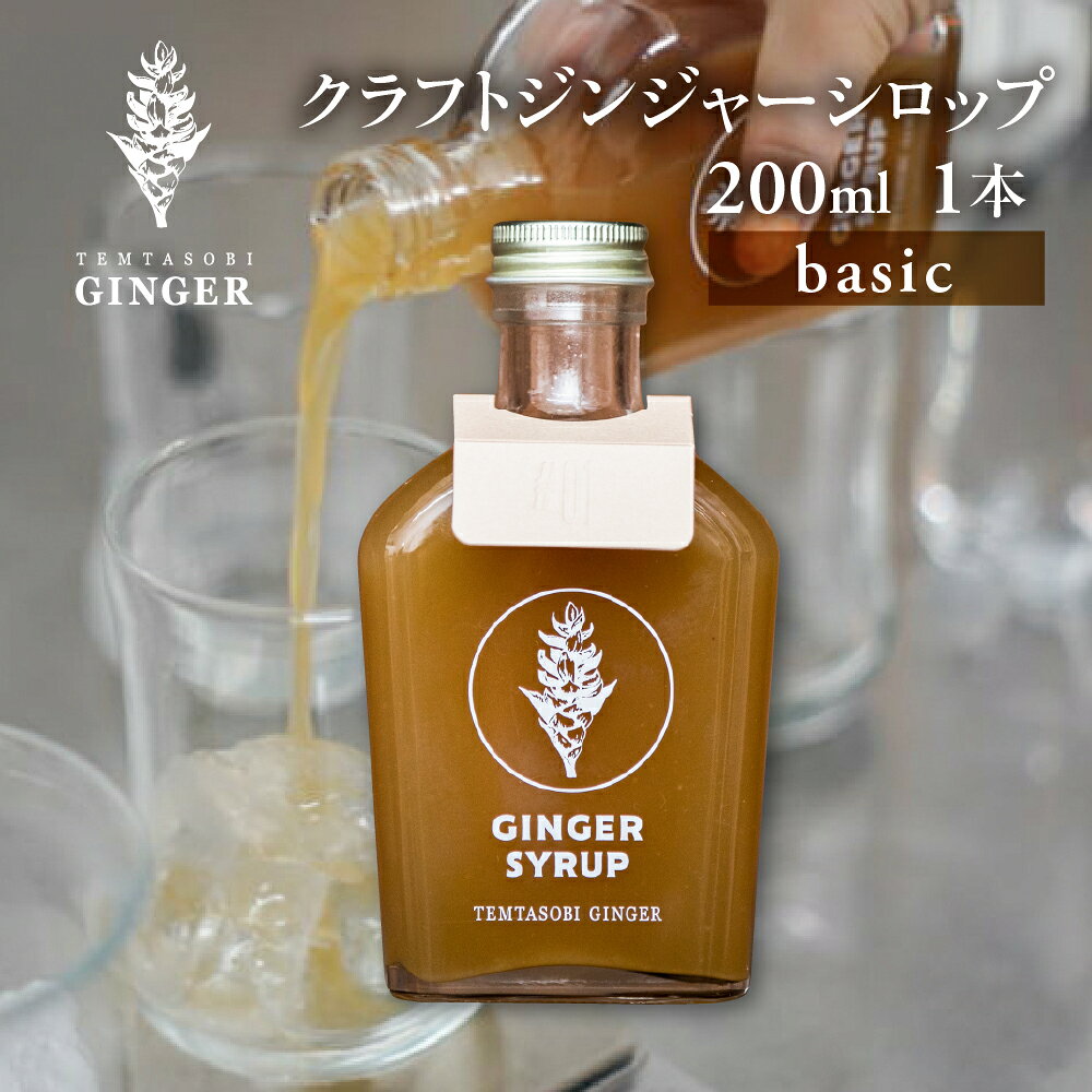 【ふるさと納税】クラフトジンジャーシロップ【ベーシック】TEMTASOBIGINGER ジンジャーシロップ 生姜シロップ しょうがドリンク 手作りシロップ 無添加シロップ ジンジャーエール 国産生姜 炭酸 ホットドリンク 冷え対策 免疫サポート 生姜 ギフト 豊橋市