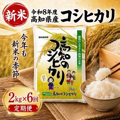 ふるさと納税 室戸市 新米 令和8年度 高知県産 コシヒカリ2kg 6回定期便 人気 米 お米
