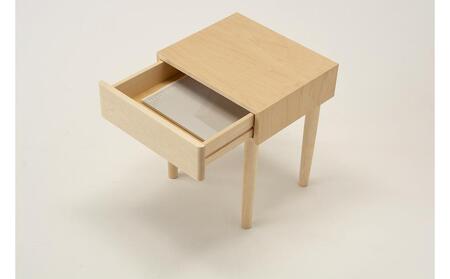 旭川家具 cosine(コサイン)　ドロワーナイトテーブル　メープル 【 旭川家具 北海道 旭川市 木製 家具 ベッドサイド テーブル 引き出し 抽斗 収納付き コンパクト 選べる樹種 シンプル ナチ