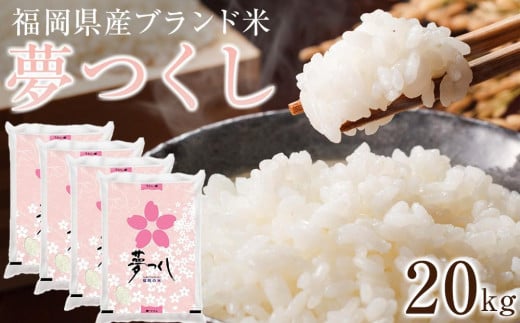 
            ＜令和7年産＞福岡県産ブランド米「夢つくし」白米　計20kg【米 ブランド米 ブランド 白米 夢つくし 令和7年産 家庭用  お取り寄せ お土産 福岡県産 取り寄せ グルメ 福岡県 筑前町 CE017】
          