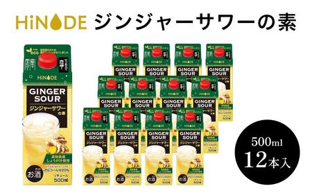 サワーの素 HiNODE ジンジャー キング醸造 サワーの素【500ml×12本】