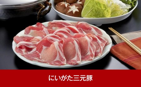 三条果樹専門家集団　にいがた三元豚 豚肉しゃぶしゃぶ用ロース とんかつ用ロース （豚肉）【020P085】