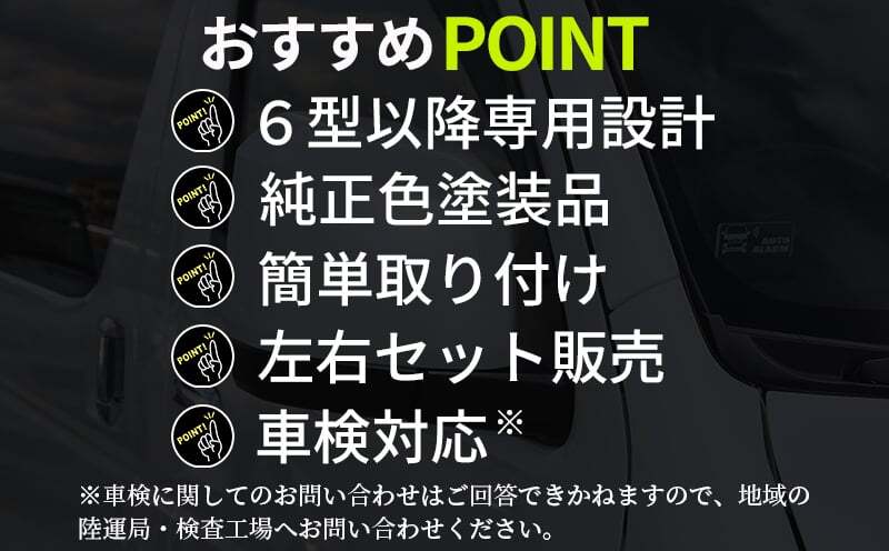 【スピード発送】ハイエース ドアミラー サイドミラー カバー 塗装品 209 ブラックマイカ 車検対応 030D172_イメージ2