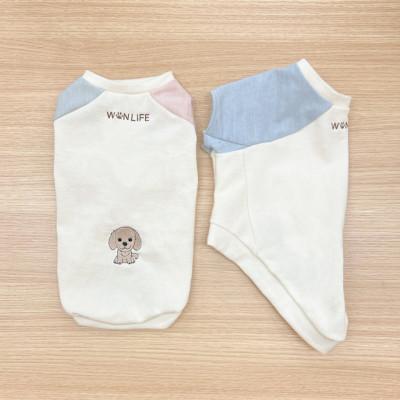 ふるさと納税 東大阪市 バイカラー半袖刺繍ウェア　わんちゃんのお名前刺繍入り(犬の洋服) |  | 02