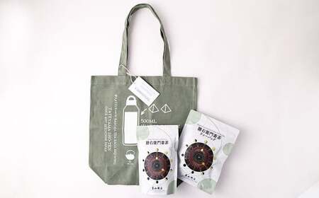 立山商店 勝右衛門 番茶 ＆ オリジナル エコバッグ (緑) 玉緑茶 ティーバッグ