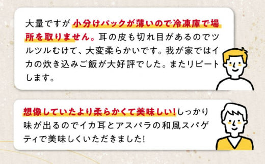 剣先いか の耳 3kg 《対馬市》【対馬地域商社】 シロイカ 新鮮 肉厚 海鮮 BBQ 天ぷら 魚介 おかず いか [WAC045]小分け 冷凍 九州 長崎 イカ ゲソ バーベキュー 海鮮物 アカイカ